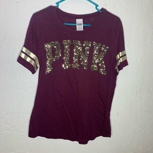 Sequin with varsity stripes